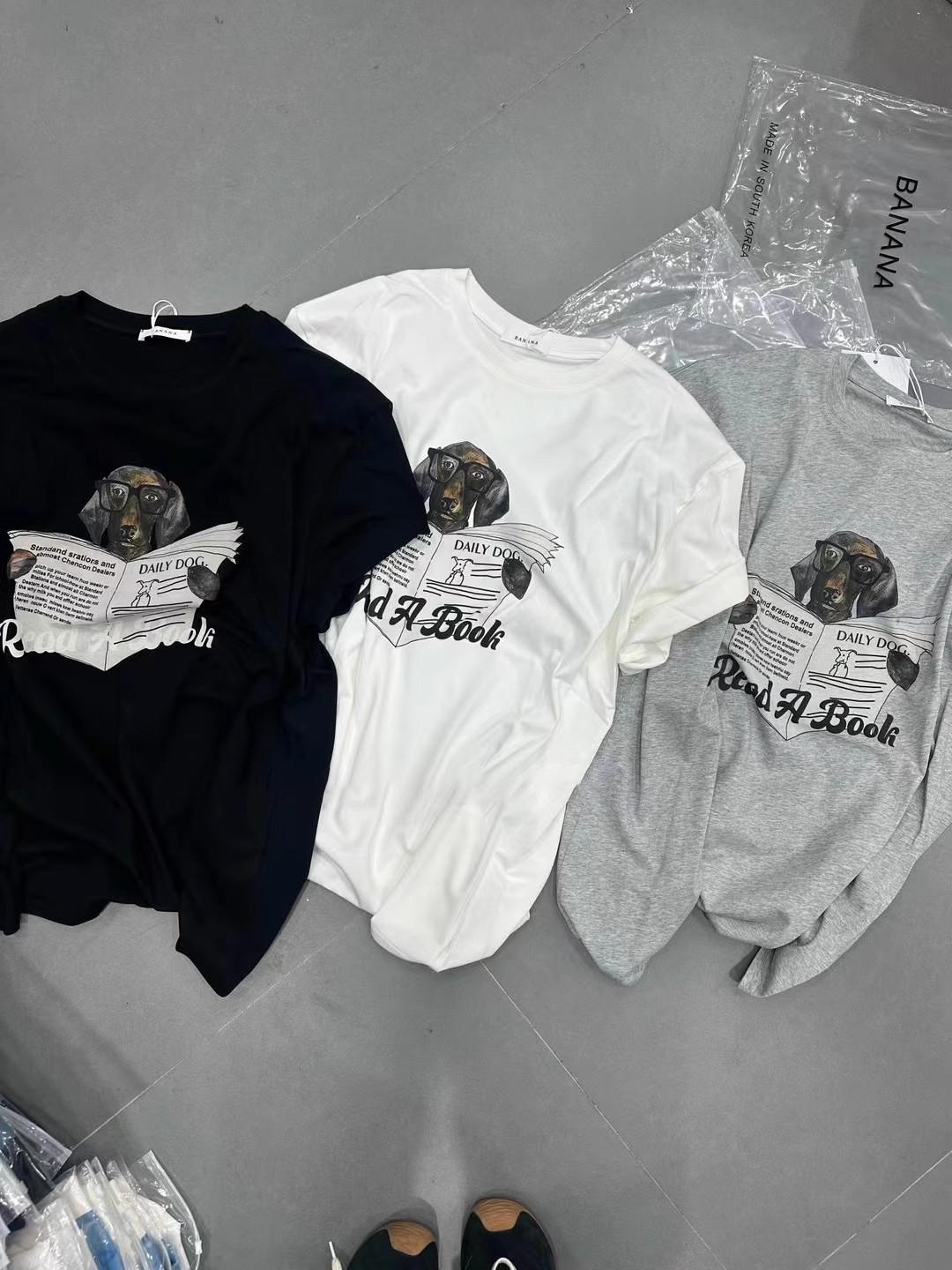 200g combed and tight spun in 2025, pure cotton back bag strip, spring and summer loose shoulder printed short-sleeved T-shirt