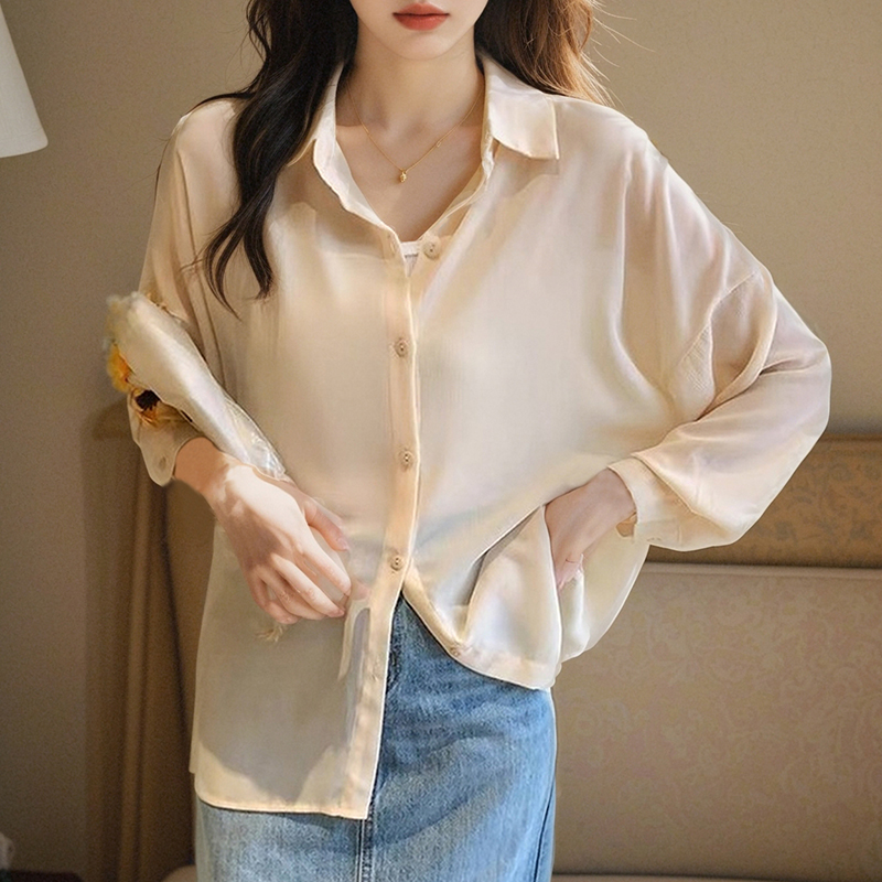 Actual Shipped 2025 Spring and Summer Chiffon Versatile Personalized Sun Protection Shirt Air Conditioning Shirt