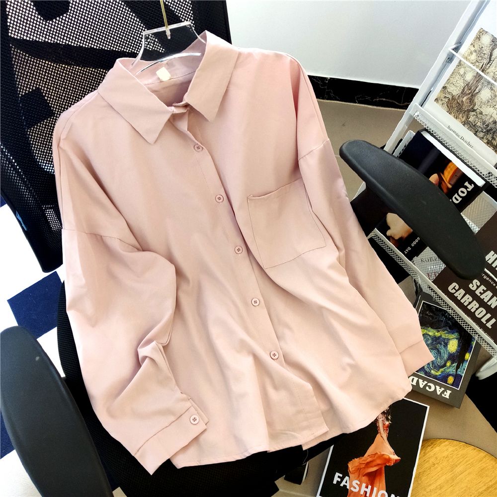 Real photo loose large size sun protection long-sleeved shirt for women in summer thin design draped blouse shirt jacket top