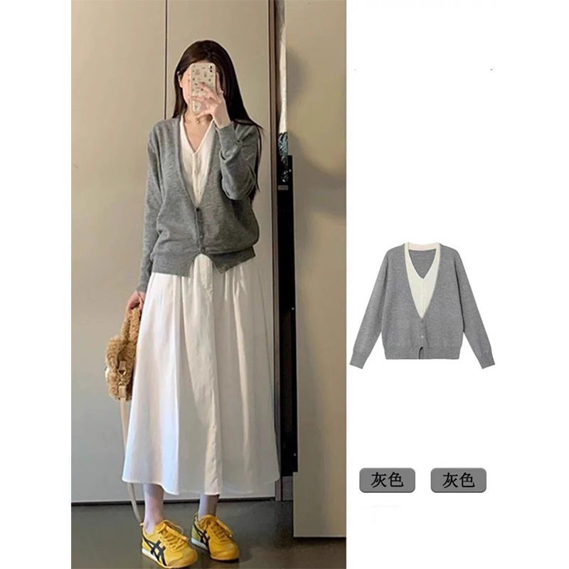 氣質休閒減齡穿搭慵懶風毛衣套裝女秋季新款高級感半身裙兩件套女