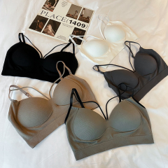 Real-life new adjustable suspender vest integrated latex fixed cup wrapped in chest and beautiful back strap chest