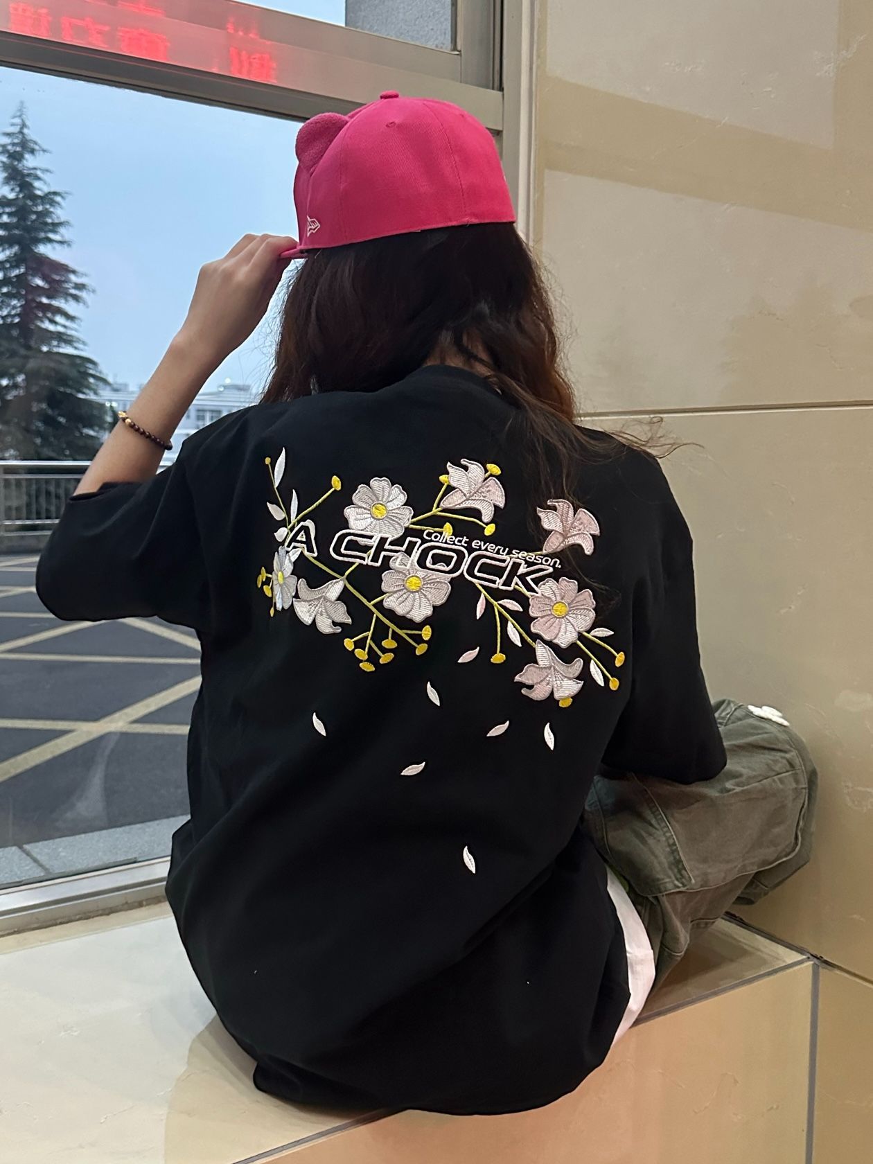 原版做工  刺繡 19支220克純棉 螺紋領+包邊拉肩