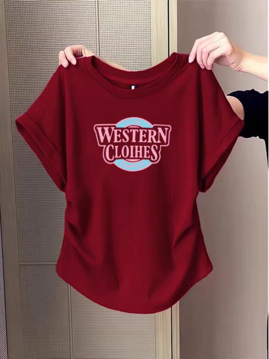 Pure cotton high elastic pleated waist small flying sleeve short sleeve T-shirt for women in summer new slim T-shirt top