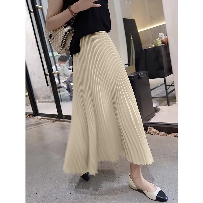 Chiffon classic skirt pleated summer long skirt pleated skirt Autumn and winter new high-waist mid-length style to make it look slim and versatile for women