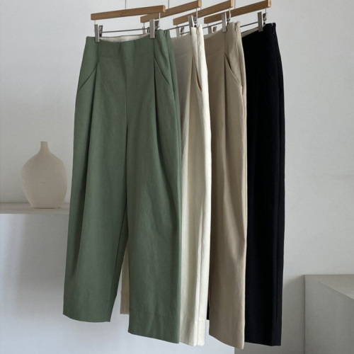 Size updated INS Comfortable Korean loose and versatile commuter nine-point casual pants 4 colors