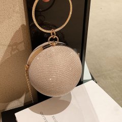 Niche design ball bag women's new high-end portable crossbody chain small bag evening bag mini lipstick bag