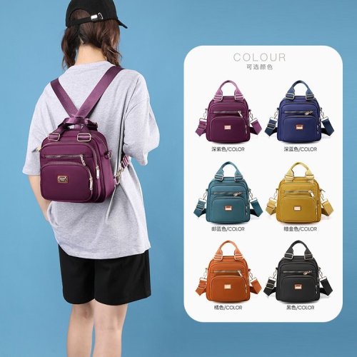 Oxford cloth backpack for women's new Korean style fashionable simple large capacity waterproof travel multifunctional backpack