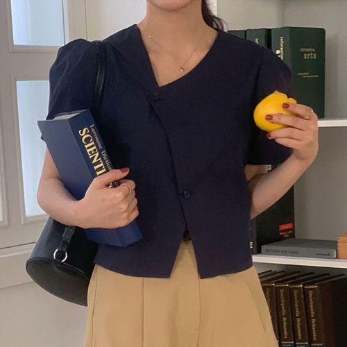 Spot French buckle Temperament shirt