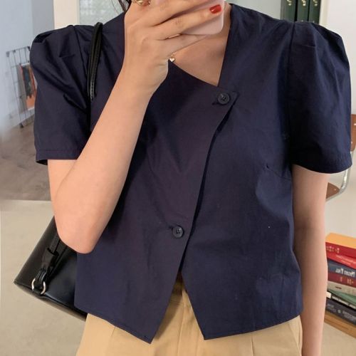 Spot French buckle Temperament shirt