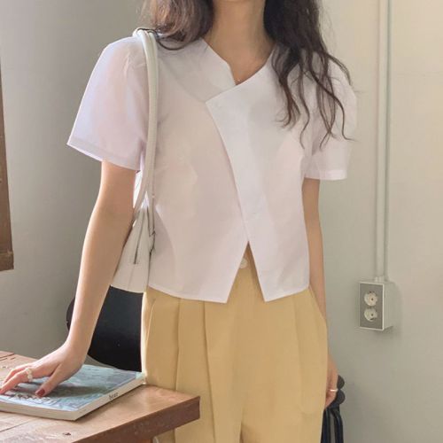 Spot French buckle Temperament shirt