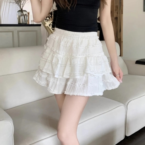New Korean version with high waist slim and sweet A-line skirt cake short skirt