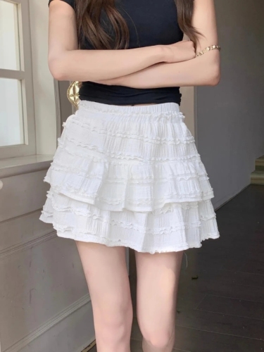 New Korean version with high waist slim and sweet A-line skirt cake short skirt