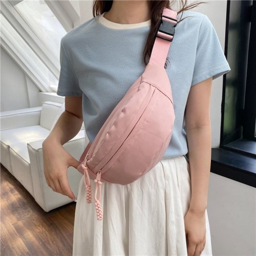 Korean version of simple nylon cloth small bag for women  new textured one-shoulder underarm bag chest bag crossbody small waist bag