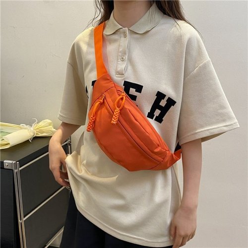 Korean version of simple nylon cloth small bag for women  new textured one-shoulder underarm bag chest bag crossbody small waist bag
