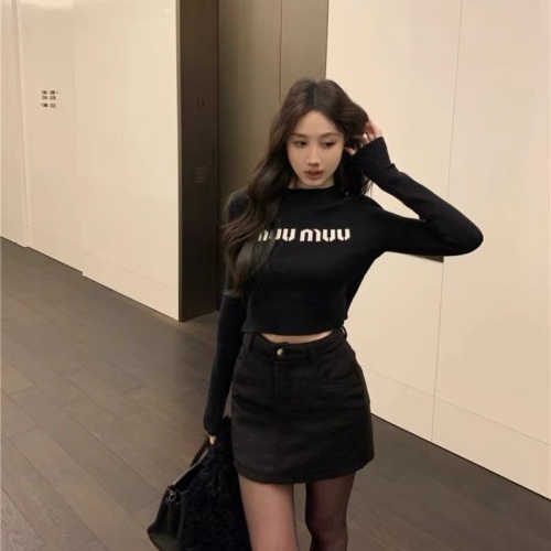 Round Neck Letter Sweater New Fall/Winter Style Elegant Slimming Versatile Sweet Cool Chick Base Layer Top