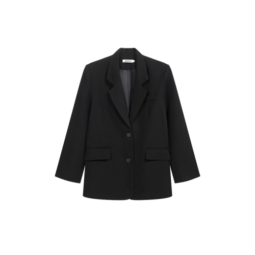 Real shot of 2025 spring clothing new design classic fashionable loose silhouette temperament casual blazer top for women