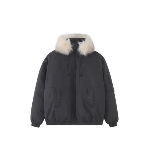 Celebrity Style Large Fur Collar Parka Padded Cotton Coat Women's 2025 New Winter Warm Thickened Workwear Cotton Jacket