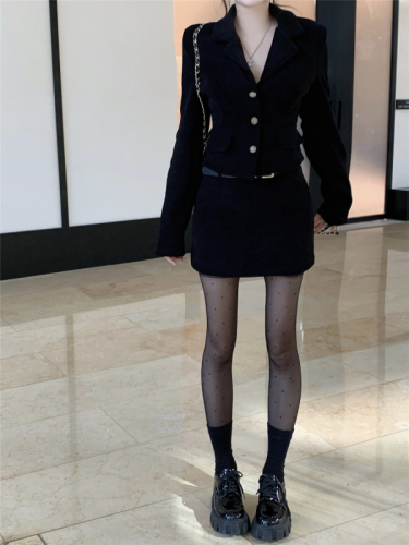 Real-life shots and real price~ Xiaoxiang style suit winter fashion high-end suit jacket temperament age-reducing skirt two-piece suit