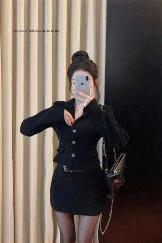 Real-life shots and real price~ Xiaoxiang style suit winter fashion high-end suit jacket temperament age-reducing skirt two-piece suit