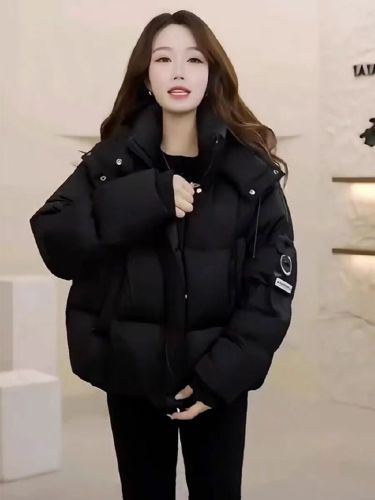 Jiu Jingyi's same-style cotton padded jacket, short style, women's 2025 winter puffy new Korean-style thickened bread jacket coat for women