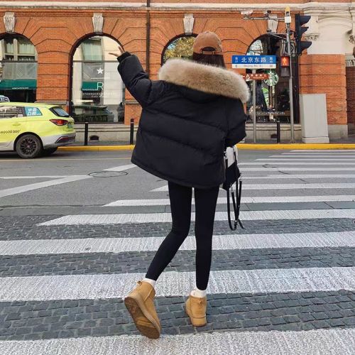 2025 Winter New Korean Style Fashion Versatile Detachable Plush Down Cotton Jacket Winter Outerwear for Women