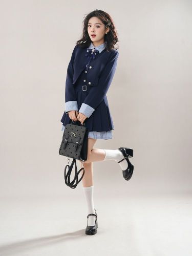 Los Angeles College Japanese-style sweet JK uniform two-piece pleated dress suit jacket college style set spring
