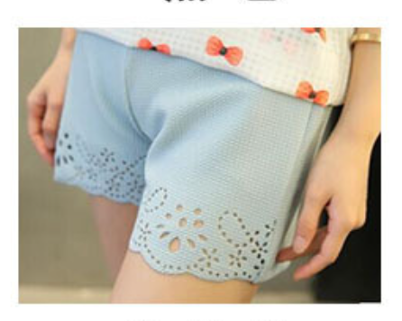 Summer thin leggings Korean burn-out lace front three-quarter pants anti-breech outerwear safety shorts for women