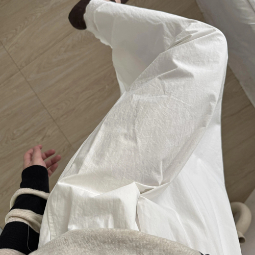 High-end Korean lace-edged white skirt for women 2025 new small A-line flower bud umbrella skirt long skirt