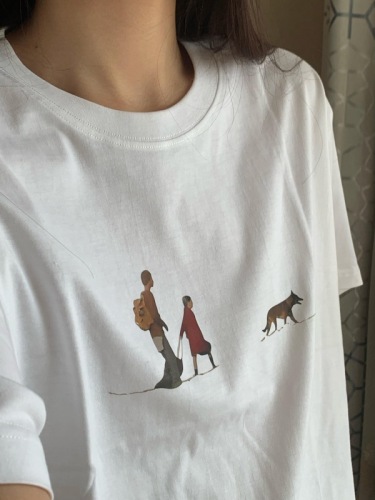 Summer pure cotton white short-sleeved T-shirt for women 2025 new design American half-sleeved loose top