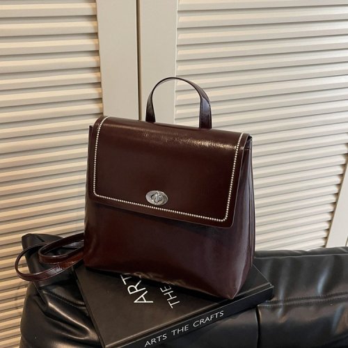 Urban Minimalist Retro Commuter Small Square Bag New Advanced Versatile Large Capacity Hand-held Single Shoulder Crossbody Bag