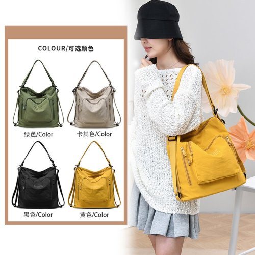 Women's Tot bag Ins pure color simple Korean style college student lightweight sports fitness crossbody bag commuting bag