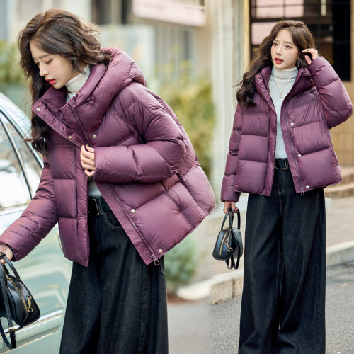 Ultra-soft Puff Pastry Cloud Women's Short Version Korean Style Petite Fat-Hiding Turtle Bread Coat Thick Cotton Outerwear