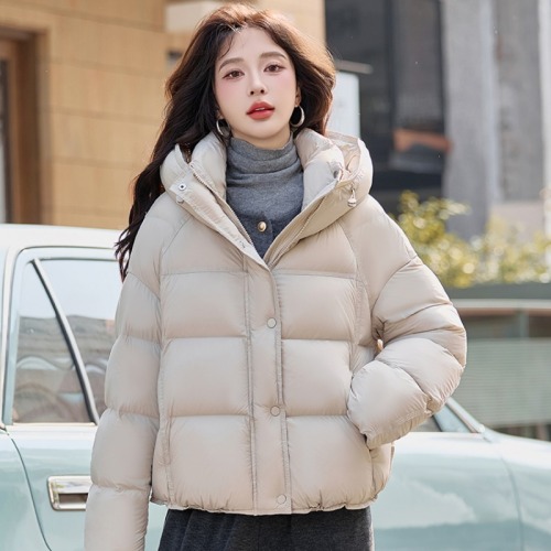Ultra-soft Puff Pastry Cloud Women's Short Version Korean Style Petite Fat-Hiding Turtle Bread Coat Thick Cotton Outerwear