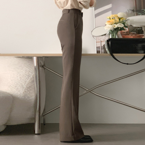 Korean chic autumn and winter style professional light mature style versatile elastic micro-tender casual suit pants