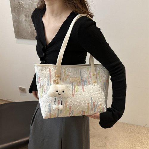 Bag autumn women's versatile tote bag new casual shoulder bag popular soft bag wholesale this year