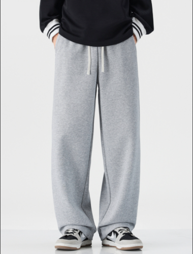 Sports sweatpants for men and women, loose straight American commuting versatile wide-leg casual pants