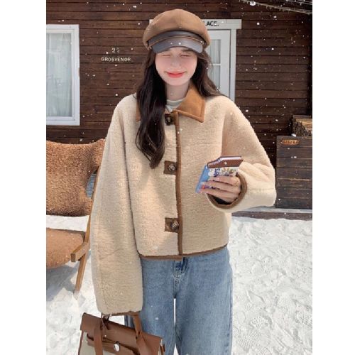 Double-sided Fur-Integrated Coat for Women, 2025 Winter Style – Short, Thickened, Warm Sheepskin-Lamb Wool & Suede Jacket Top