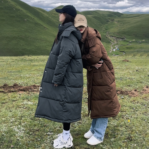 2025 New Arrival Women's Long Down-Padded Coat: Mid-Length, Over-the-Knee Design, Thickened Winter Jacket