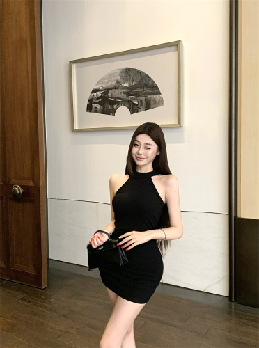 Photographed Heart-Capturing Curve Sleeveless Autumn Basque Dress