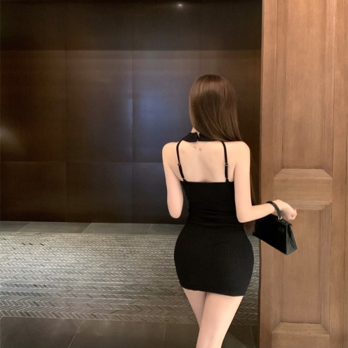 Photographed Heart-Capturing Curve Sleeveless Autumn Basque Dress