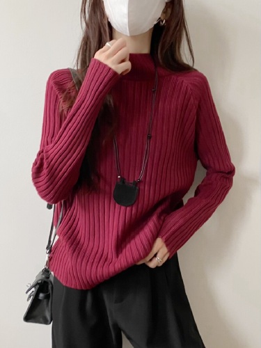 Actual shot~ Large version Korean style new versatile relaxed loose thick turtleneck sweater