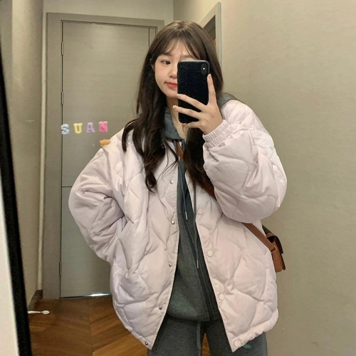 Diamond Down Cotton Jacket Women's Autumn and Winter 2025 New Thin Small Cotton Jacket Small Loose Lightweight Short Jacket