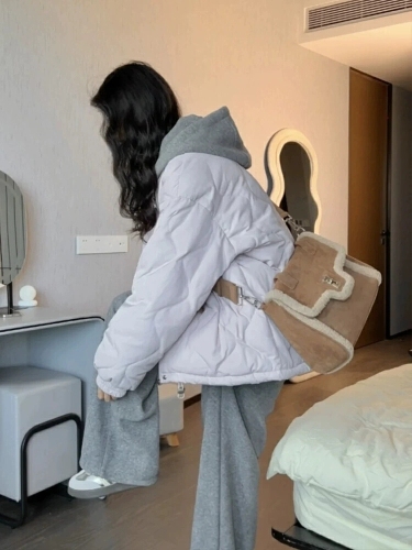 Diamond Down Cotton Jacket Women's Autumn and Winter 2025 New Thin Small Cotton Jacket Small Loose Lightweight Short Jacket