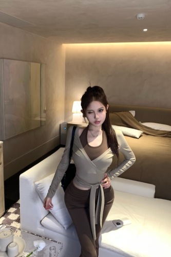 Shot Pure Desire Blouse with Neck Strap, Long Sleeve, Belted Open Top with Pajama Top + High-Waisted Casual Pants