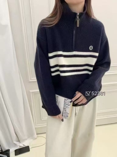 Korean Version Half-Open Chain Link Pattern Knitted Sweater for Women, Autumn/Winter New Arrival Loose Fashion Hooded Thick Warm Wool Outerwear