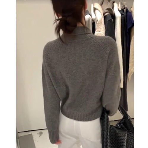 Chic Dongdaemun French Autumn/Winter 2025 New Korean Style Simple and Versatile Wool Small Collar Hooded Sweater