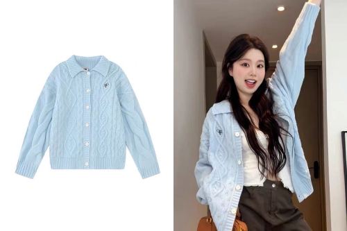 Korean-style age-reducing, loose, and laid-back long-sleeve knitted cardigan for women—perfectly slimming, uniquely stylish, and incredibly beautiful for autumn!