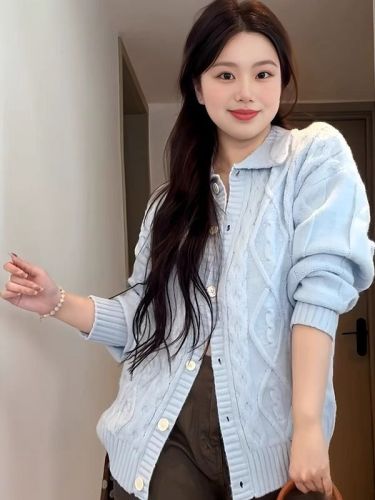 Korean-style age-reducing, loose, and laid-back long-sleeve knitted cardigan for women—perfectly slimming, uniquely stylish, and incredibly beautiful for autumn!