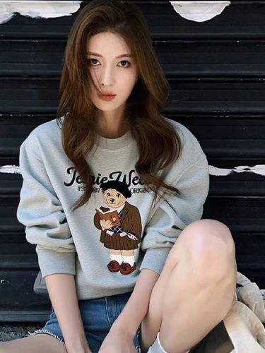 Stylish Petite Short-Sleeve Sweater for Women—Autumn/Winter Loose-Fit, Casual-Style Long-Sleeve Crew-Neck Top