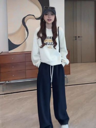 Stylish Petite Short-Sleeve Sweater for Women—Autumn/Winter Loose-Fit, Casual-Style Long-Sleeve Crew-Neck Top